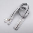 3 mm Zipper T3 Lurex closed-ended 65 cm / Silver