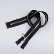 Metallic Zipper M3 close-ended with decorativ stone / 50 cm