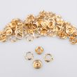 Round popper 9,5 mm (4 parts) / gold