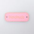Patch ”HANDMADE” 25x50 mm / Pink 137