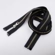 Metallic Zipper M5 open-ended 85 cm / Black- NIckel