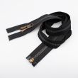 Metallic Zipper M8 open-ended 80 cm / 332 Black- Oxide