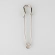 Decorative safety pin 76 mm / nickel