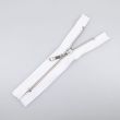 Metallic Zipper M3 closed-ended 12 cm / White-Nickel