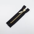 Metallic Zipper M3 closed-ended 8 cm / Black- Gold