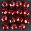 Faceted pearls 12 mm / Bordeaux 179