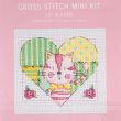 Cross Stitch Kit / Cat in heart