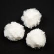 Faux fur hat poms 8 cm / White