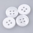 Plastic button / 11 mm / Matt white