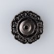 Fleur Shape Metal Snap 19 mm / Black