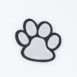 Reflective iron-on motif / Paw / 45 x 50 mm / Black