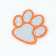 Reflective iron-on motif / Paw / 45 x 50 mm / Orange