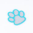 Reflective iron-on motif / Paw / 45 x 50 mm / Turquise