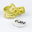 Measuring tape 150 cm in plastic box / Yellow
