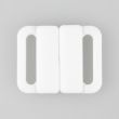 Plastic bikini bra fastener / 13 mm / White