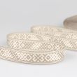 National style ribbon Ērgļu 20 mm / Grey-White