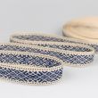National style ribbon Rakstu 20 mm / Beige-Blue