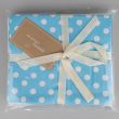 Polka dot fat quarter bundle, 5 pcs, 53x46 cm / Light blue