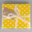 Polka dot fat quarter bundle, 5 pcs, 53x46 cm / Yellow