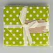 Polka dot fat quarter bundle, 5 pcs, 53x46 cm / Green