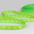 National style ribbon Auseklītis 9 mm / Green-Yellow
