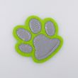 Reflective iron-on motif / Paw / 45 x 50 mm / Green