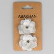 Beaded flower / White