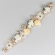 Motif with flowers, beads and pearls / Cream