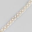 Pearl and diamante trim 10 mm / 1 m / Silver