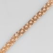 Pearl and diamante trim 10 mm / 1 m / Rose gold