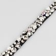 Czech Stone Ribbon Trim 13 mm / 50 cm / Silver