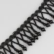 Pearls Chainette Fringe Trim 45 mm / 1m / Black