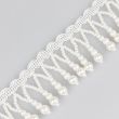 Pearls Chainette Fringe Trim 45 mm / 1m / White