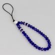 Beaded mini loop tie / Royal blue