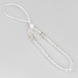 Beaded mini loop tie / Transparent