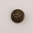 Metal shank button 23 mm / Brass gold