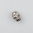 Metal cord end Skull 5 mm / Nickel