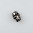 Metal cord end Skull 5 mm / Nickel Black
