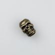 Metal cord end Skull 5 mm / Oxide
