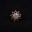 Brooch Little flower with rhinestones / Dark red