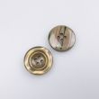 Simple button with border 23 mm / Khaki