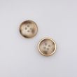 Simple button with border 15 mm / Beige