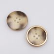 Simple button with border 25 mm / Beige
