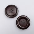 Simple button with edge 32 mm / 48 Brown