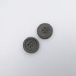 Simple button with border 15 mm / Dark Grey