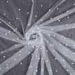 Embroidered Pearl Tulle / Grey