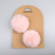 Abakhan Faux Fur Pom-Poms, 2 pcs, 8 cm / Baby pink