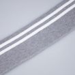 Elastīga trikotāžas lente aprocēm 6 cm / Pelēks - Balts