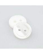 Kreklu poga / 11 mm / Balts spīdīgs