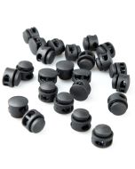 Apaļš Stoperis ar diviem caurumiem 17 mm / Melns